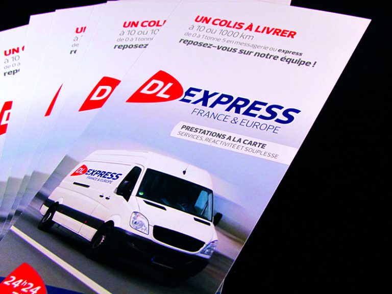 flyer pour DL express par signarama Montpellier