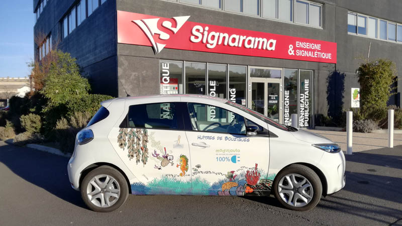 Sticker et autocollant pour voiture - Signarama Montpellier