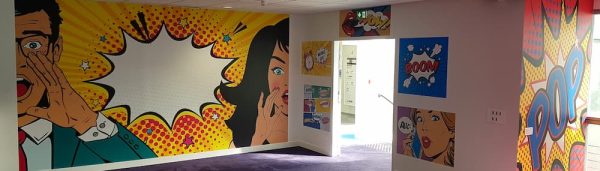 decoration interieure style pop art design et sticker mural